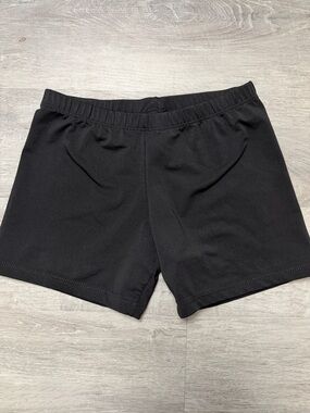 Women's Black Performance Bike Shorts with Elastic Waist